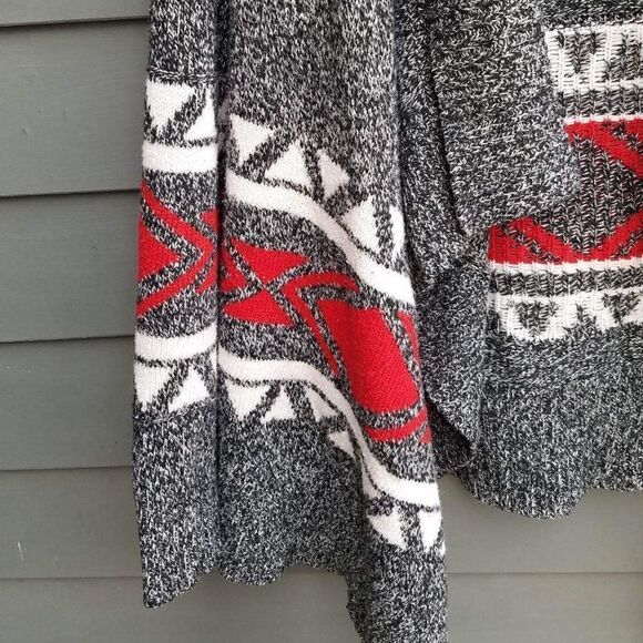 Charlotte Russe Unstructured Cardigan (Red/Black/White) size Medium - Picture 2 of 9